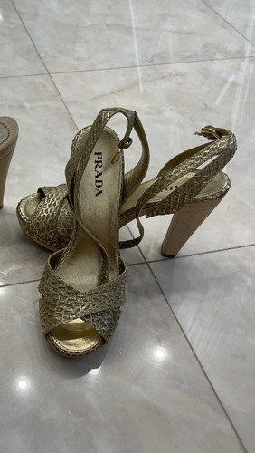 Prada vintage gold python - gold,