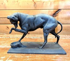 Antique Clock Topper Bronze Spelter Greyhound Ansonia Clock Co – 1890