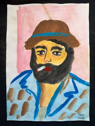 Fred yates painting drawing - fred, on