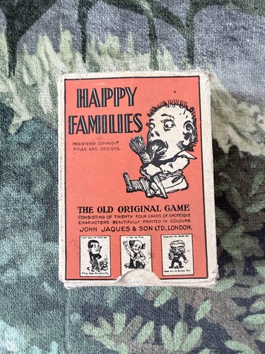 Vintage happy families card - happy,