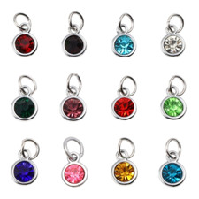 ❤ BIRTHSTONE Charms x5 Round