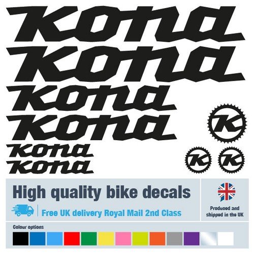 Kona bike decal labels - bike,