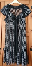 Ladies TSEGA  Black And White Striped Dress Size Medium. 
