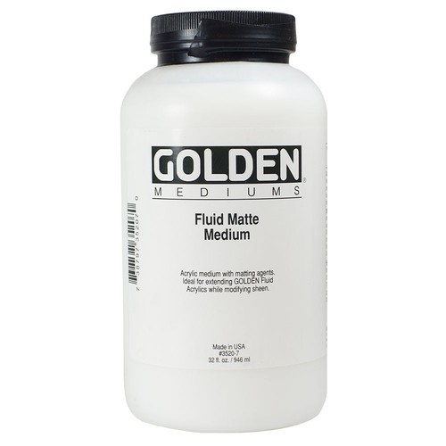 Golden acrylic fluid matte - golden,