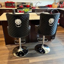 Swivel Velvet Bar Stool