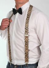 Leopard Print Suspenders 1980s