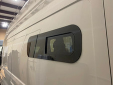CAMPER VAN UNIVERSAL SLIDING OPENING WINDOW GLASS DARK TINT 800x270mm RIGHT SIDE