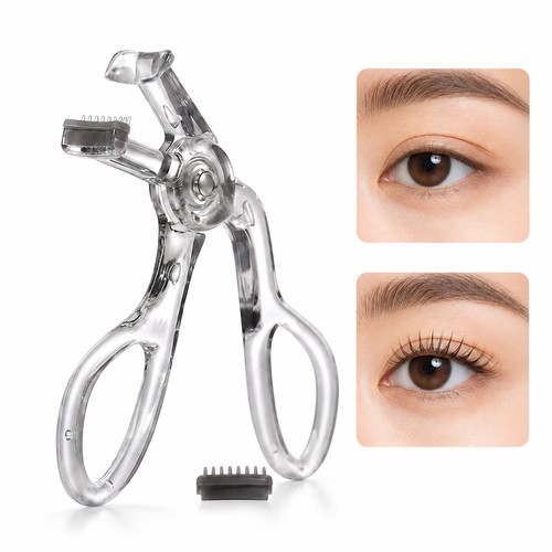 Dual eyelash curler with - curler,