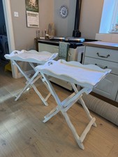 White Folding Butlers Side