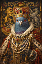 0_Pigeon King Wall Art Print