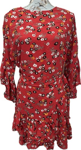 Maje red floral ruffle rahimi - maje,
