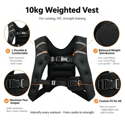 10kg weighted vest - 10kg,