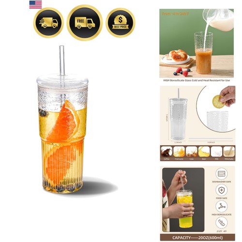 Glass cups with lids - cups, and