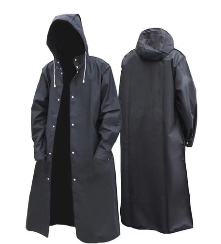 Men black waterproof long - black,