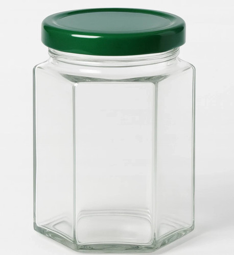 280ml hexagon glass jars - 280ml, &