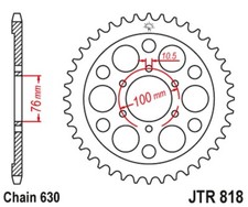 REAR SPROCKET 818 41 SUZUKI GS