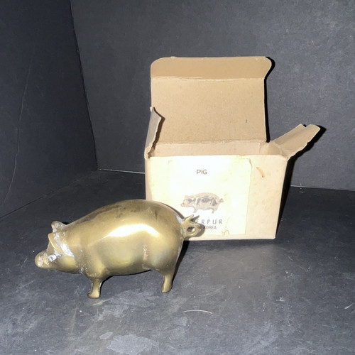Brass pig figurine decorative - brass,