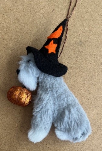 Schnauzer halloween witch with - witch,