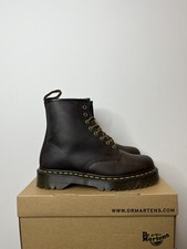 DR MARTENS 1460 BEX BROWN CRAZY HORSE LEATHER LACE UP BOOTS SIZE UK7 