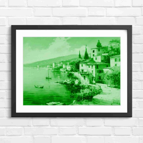 Seaside village with - seaside, and
