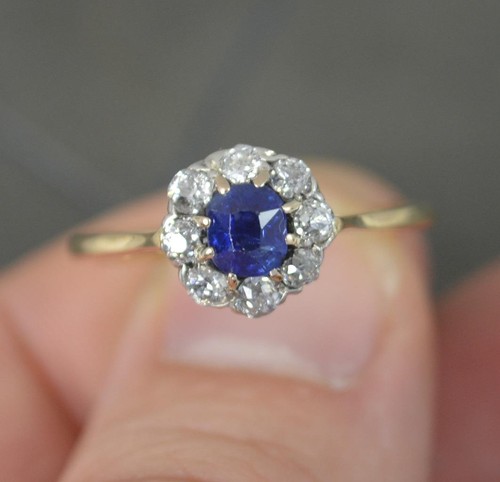 Antique blue sapphire and - sapphire,