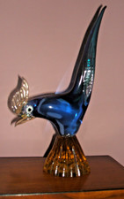 large 11" Tall Vintage Murano? Hand Blown Glass Pheasant