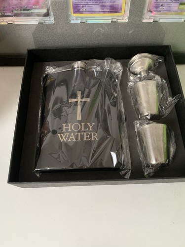 Holy water hip flask - water, with