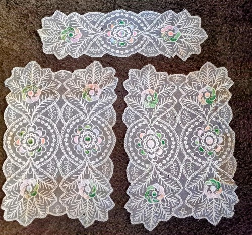 Vtg shabby chic piece lace - 3,