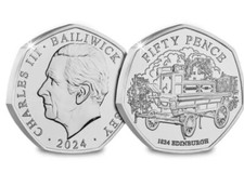 JERSEY 50 PENCE COIN 2024 FIRE