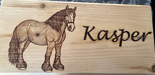Horse name plate stable door - horse,