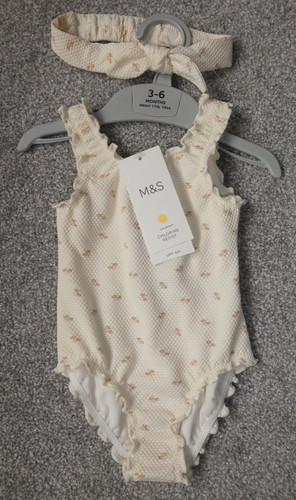 Baby girls swimsuit - hair, bow