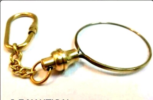 Brass mini magnifying - , glass