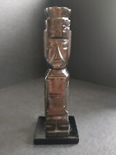Tiki Black Glass 13cm Totem Figurine Statue Art Glass