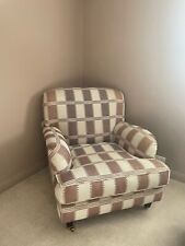 Beautiful Howard Style Chair In William Yeoward Basket Weave Fabric - Fixed Back