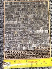 18pt Times Italic Letters , Metal letterpress Type ADANA EIGHT FIVE 8 x 5 User