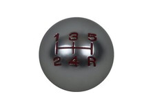 silver red gear shift knob for
