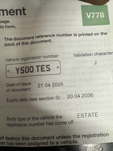 Private car reg number - car,