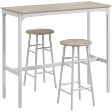 HOMCOM 3 Piece Bar Table Set
