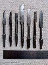 Vintage Auger Brace Screwdriver Bits X6 Job Lot Various Sizes