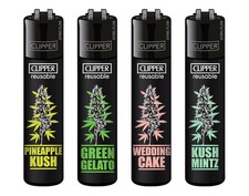Weed Strainz RARE Clipper Lighters Funny Cool Clippers Lighter Gas Refill 420