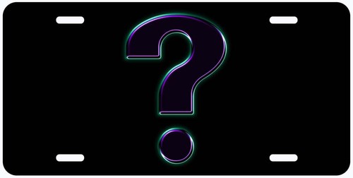 Question mark novelty car - mark,