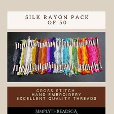 50 Shiny Silk Rayon Cross