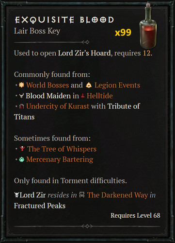 Diablo lord zir - lord, mats