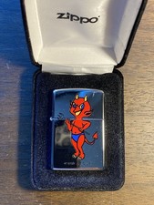 Vintage Zippo Lighter - Flame Rite Rare Coop Little Devil ￼