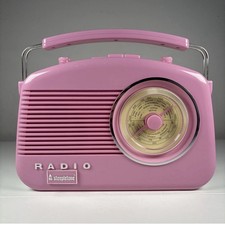 New with box - Pink Steepletone Brighton AM/FM Radio