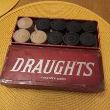 Harlesden Series Vintage Wooden Draughts Board Set of 30 No Board