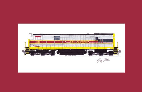 Erie lackawanna u33c 3306 - erie, #3306