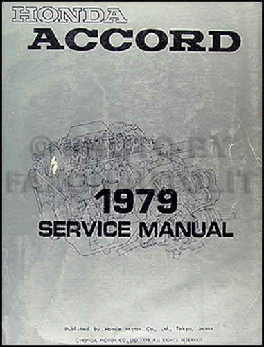 1979 honda accord shop manual - accord,