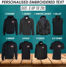 Personalised Embroidered Embroidery Work Wear Package Business Uniforms Lot