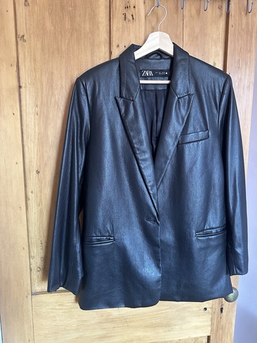Zara soft black leather - soft, blazer